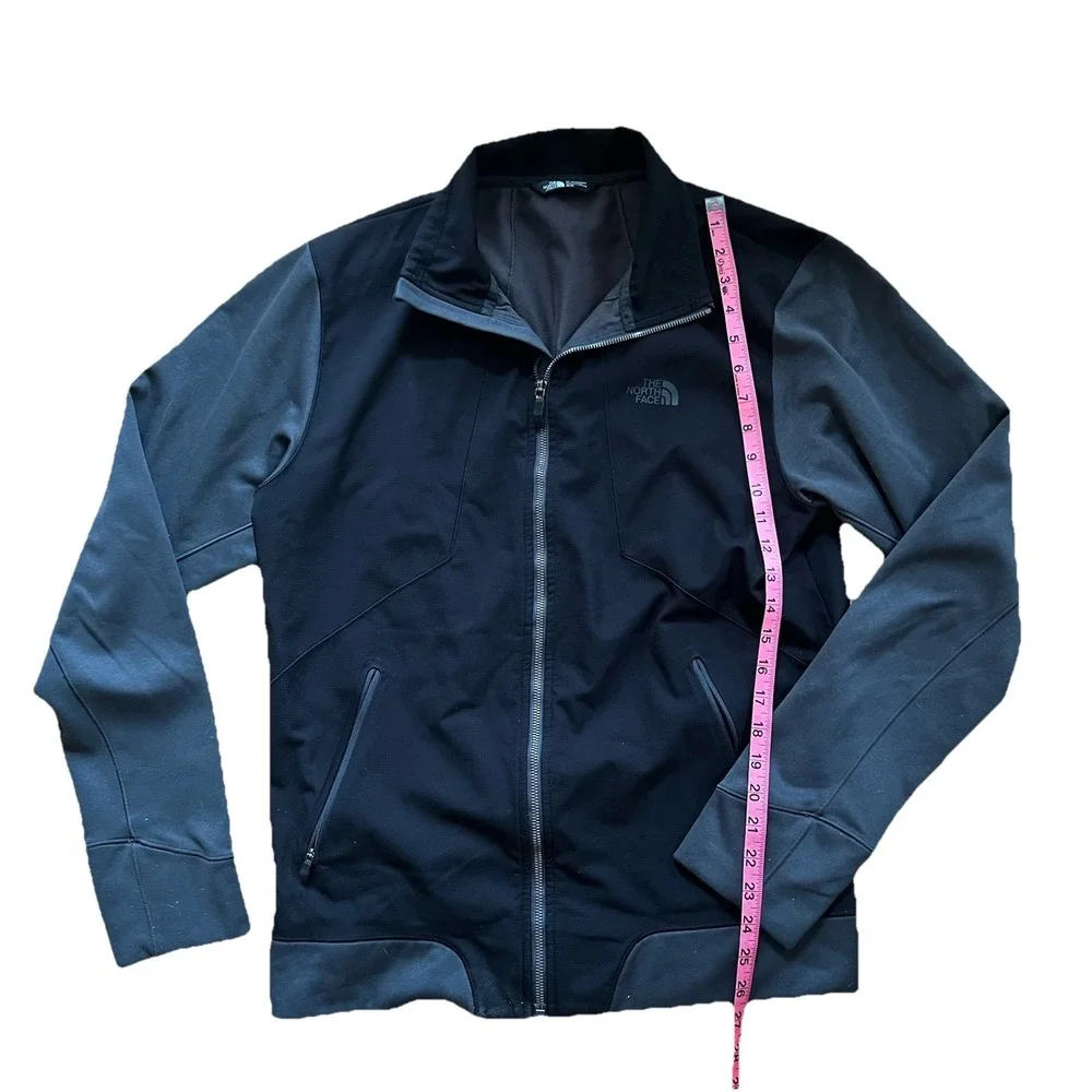 North Face Kadet Full Zip Black Jacket Men's Size M Lightweight Track Logo‎ Hike